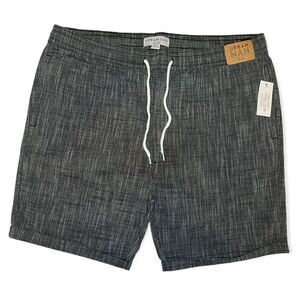 Urban Man Men’s Grey Elastic Waist Drawstring Shorts Size XL